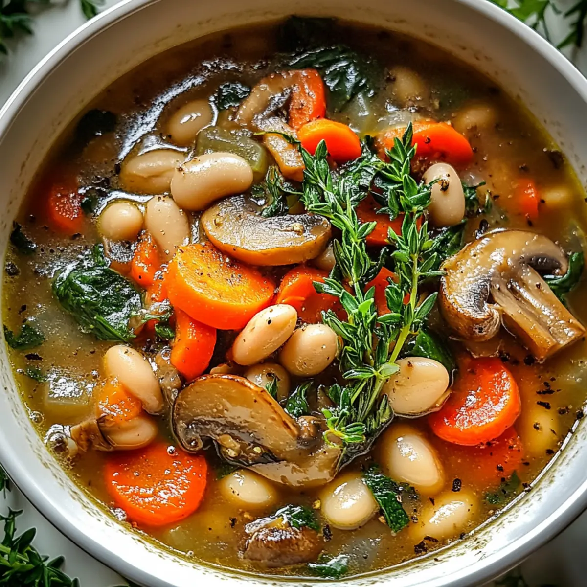 Comforting White Bean Mushroom Stew Vegan for Cozy Nights