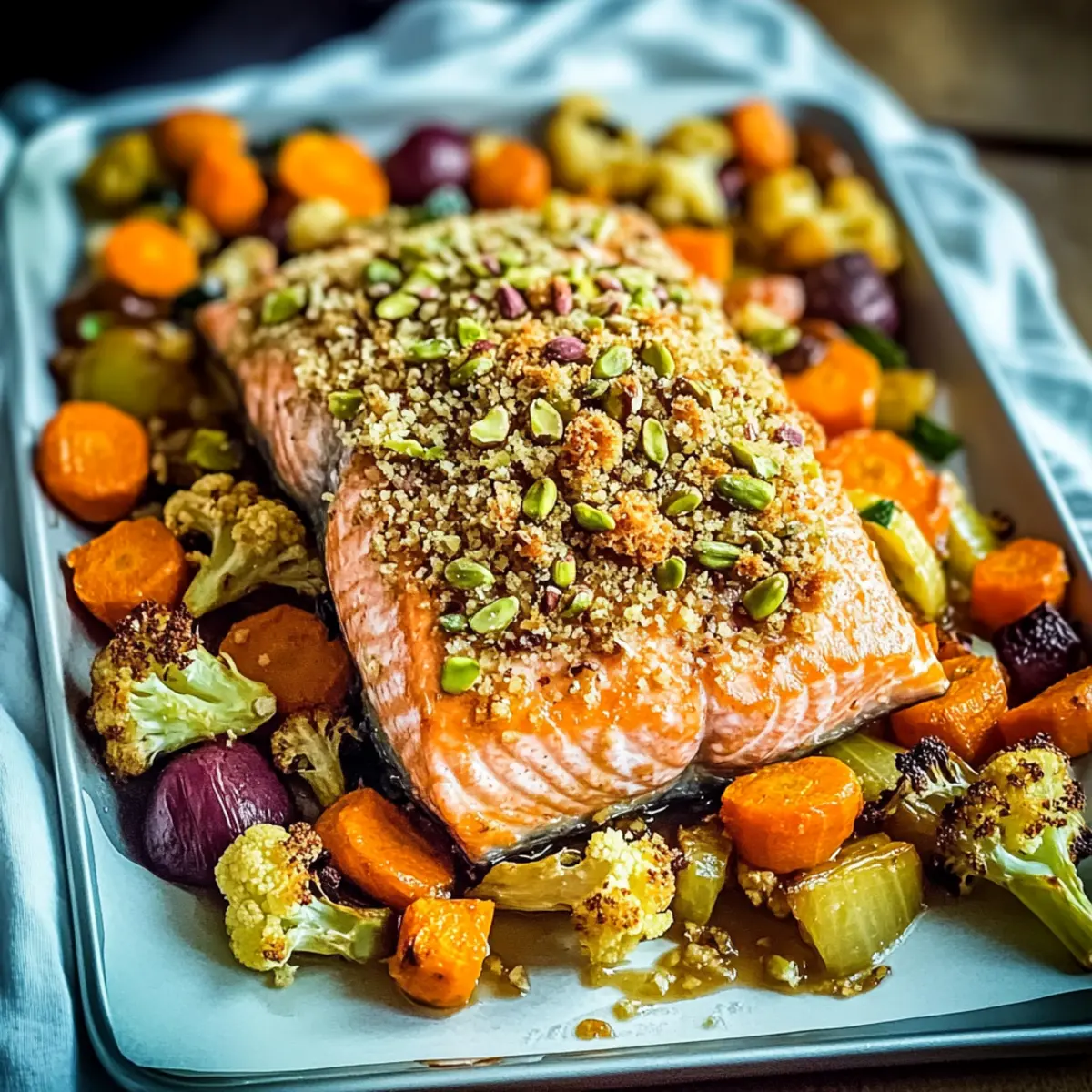 Baked Salmon with Pistachio Crumb for a Flavor-Packed Dinner
