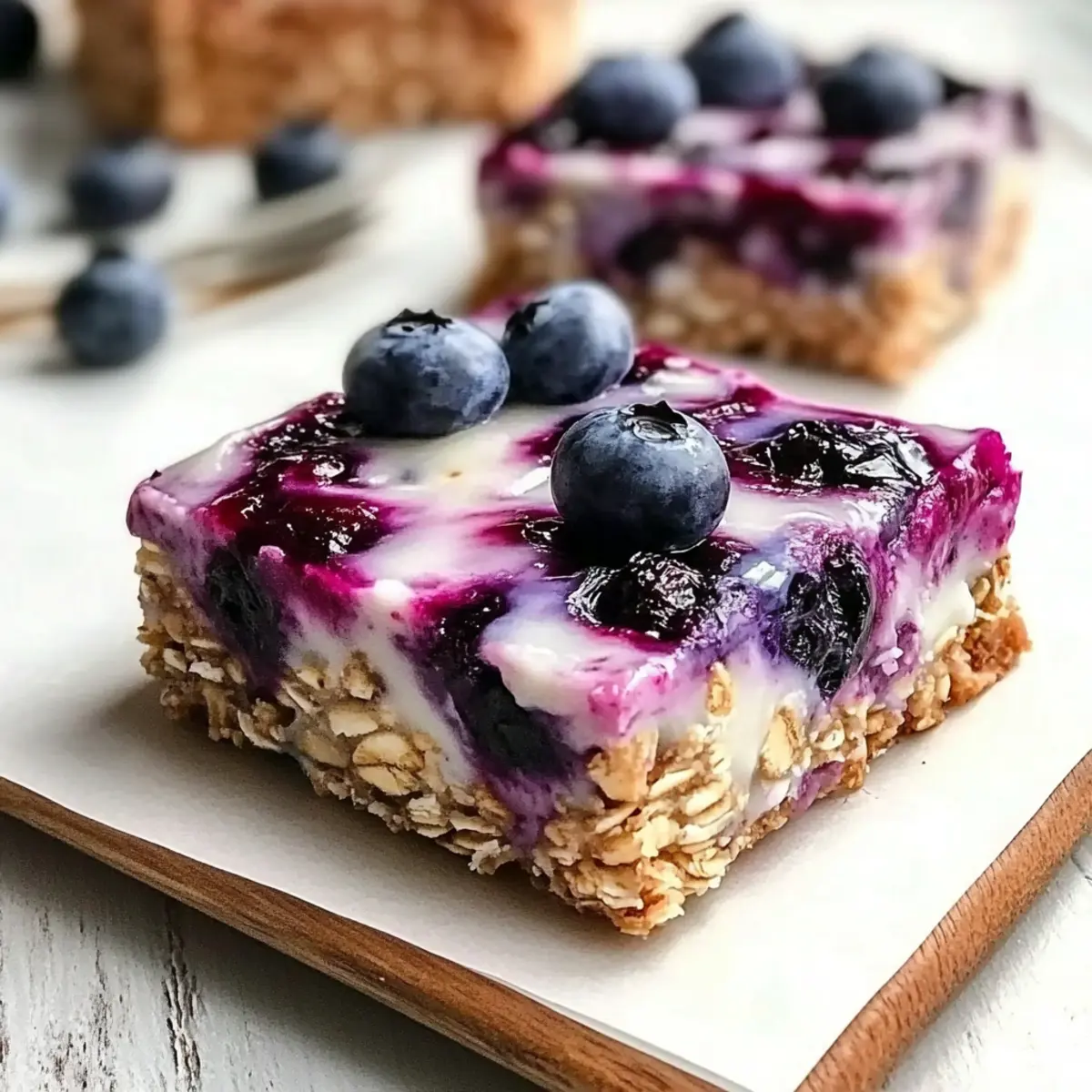 Delicious Oat Bars with Blueberry Swirl for Guilt-Free Joy