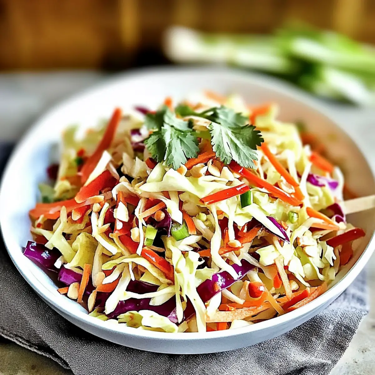 Zesty Thai Cabbage Salad Delight: A Colorful Crunchy Boost