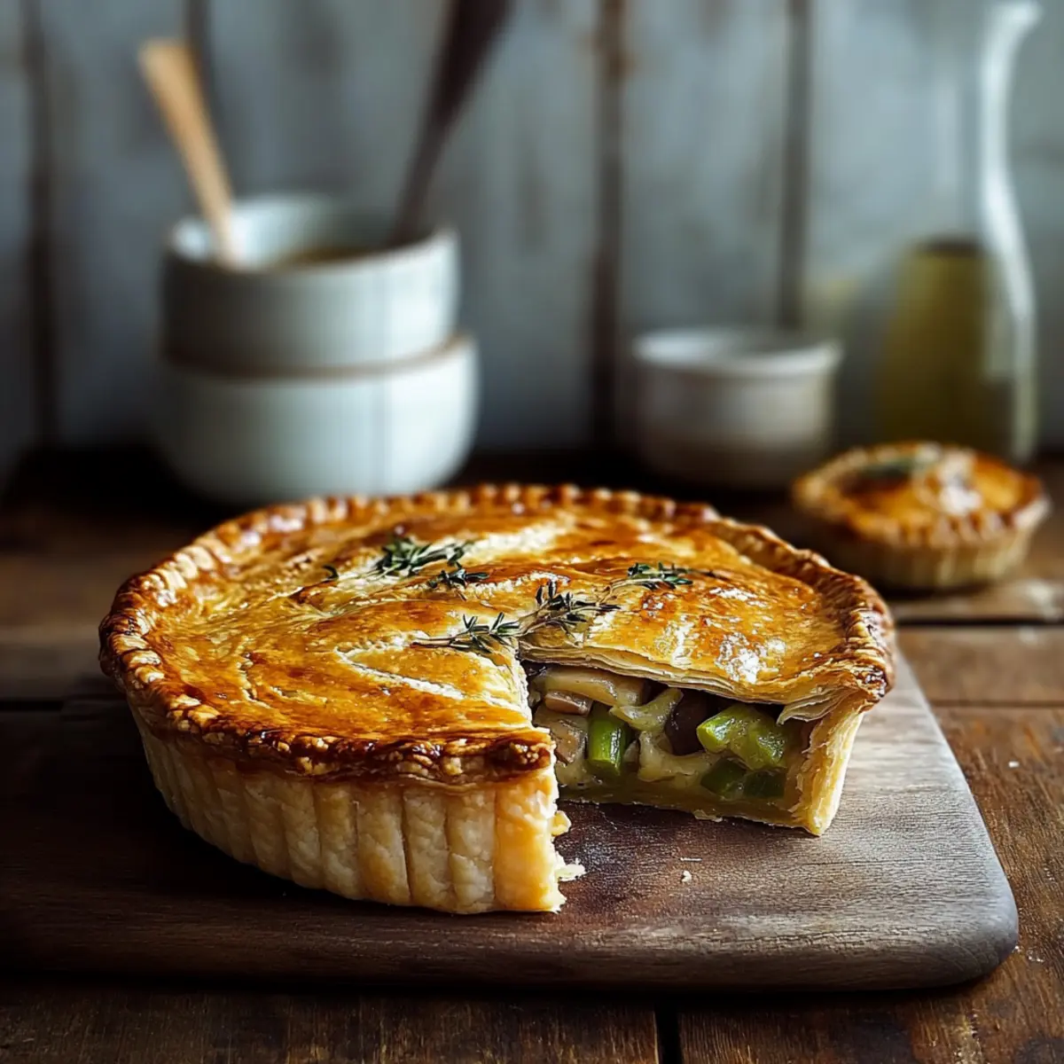 Savory Chicken, Leek & Mushroom Pie for Cozy Nights In