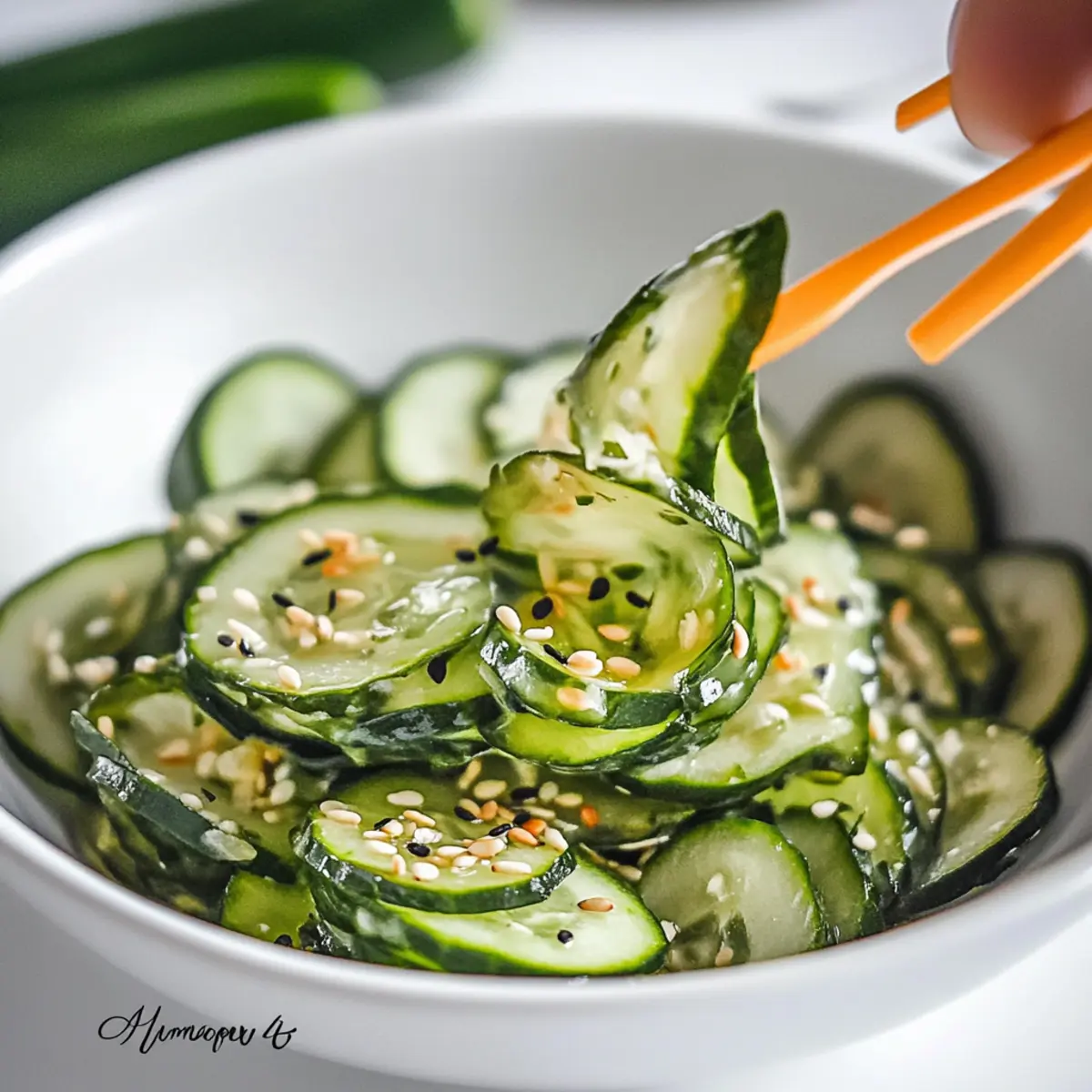 Crispy Japanese Cucumber Salad Sunomono for Refreshing Crunch