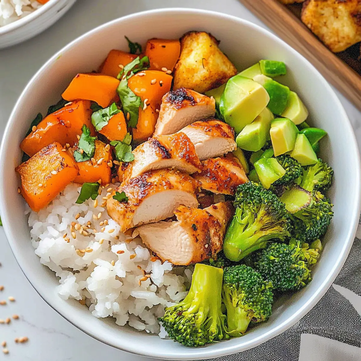 Savory Healthy Chicken & Sweet Potato Rice Bowl You’ll Love