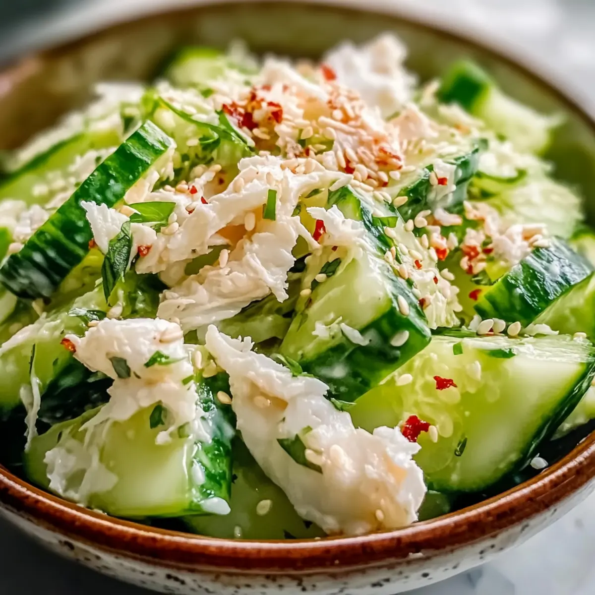 Cucumber Salad with Crab Meat Delight for Summer Freshness