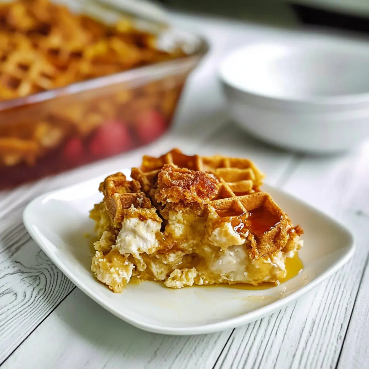 Savor the Delight of Chicken and Waffle Casserole Bliss