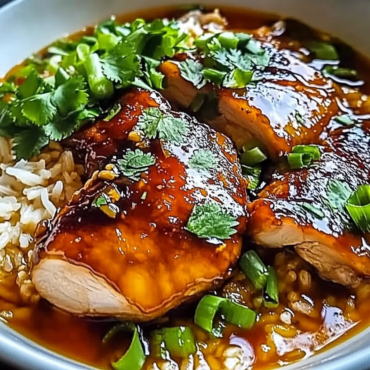 Caramelised Soy Chicken in Garlic Ginger Broth: A Cozy Delight